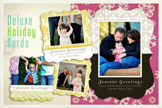 Deluxe Holiday Cards - Bundle-Photoshop Template - Graphic Authority