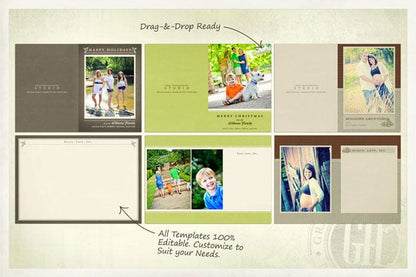 Holiday Cards 2011 - Bundle-Photoshop Template - Graphic Authority