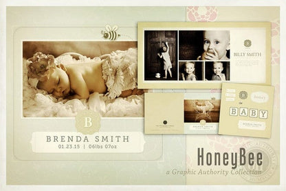 Honey Bee - Bundle-Photoshop Template - Graphic Authority