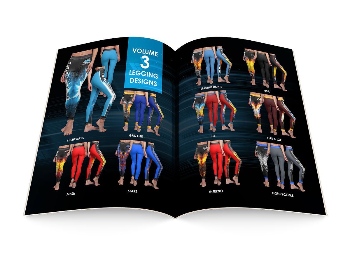 2020 - Women's Cut & Sew Legging Design Catalog-Photoshop Template - PSMGraphix