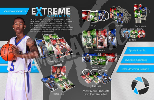 2020 Special - Extreme High School Sports Playbook-Photoshop Template - PSMGraphix