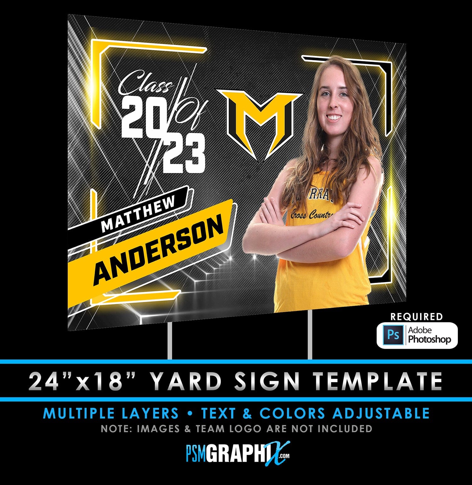 Class of 2023 Yard Sign Template - FULL COLLECTION-Photoshop Template - PSMGraphix
