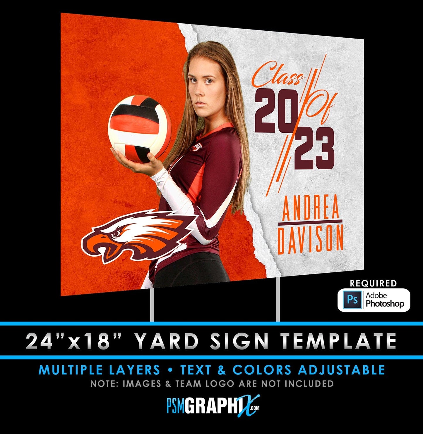 Class of 2023 Yard Sign Template - FULL COLLECTION-Photoshop Template - PSMGraphix