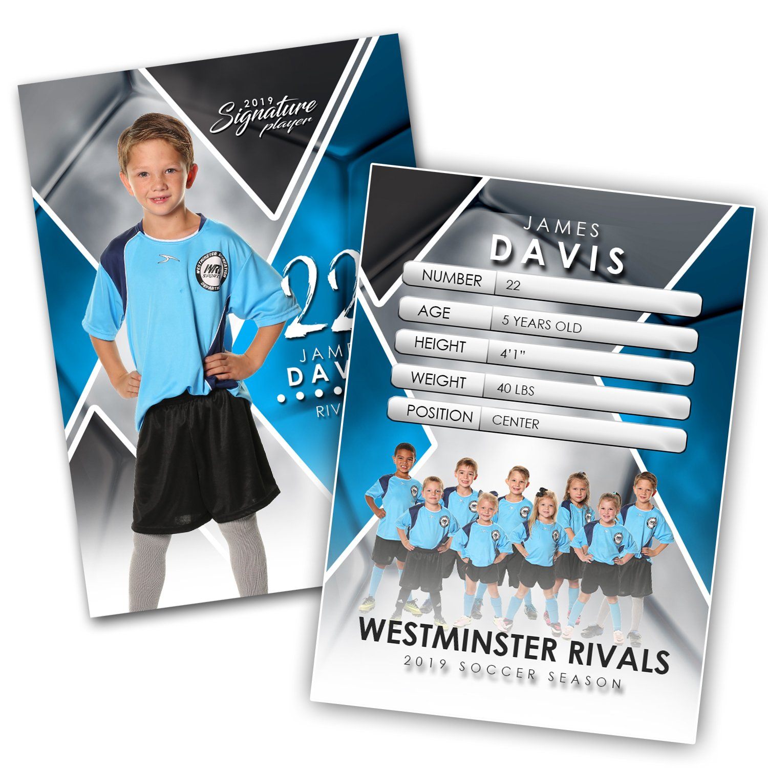 Signature Player - Soccer - V2 - Extraction Trading Card Template-Photoshop Template - Photo Solutions