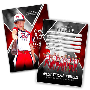 Signature Player - Baseball - V2 - Extraction Trading Card Template-Photoshop Template - Photo Solutions