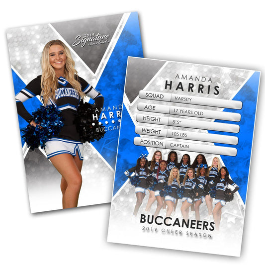 Signature Player - Cheer - V2 - Extraction Trading Card Template-Photoshop Template - Photo Solutions