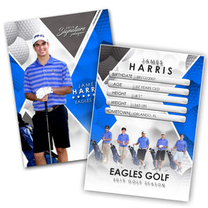 Signature Player - Golf - V2 - Extraction Trading Card Template-Photoshop Template - Photo Solutions
