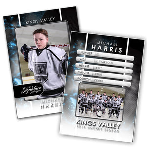 Signature Player - Hockey - V1 - Drop-In Trading Card Template-Photoshop Template - Photo Solutions