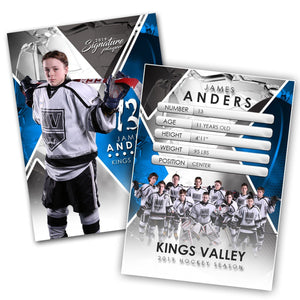 Signature Player - Hockey - V2 - Extraction Trading Card Template-Photoshop Template - Photo Solutions