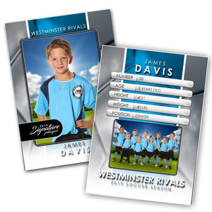 Signature Player - Soccer - V1 - Drop-In Trading Card Template-Photoshop Template - Photo Solutions
