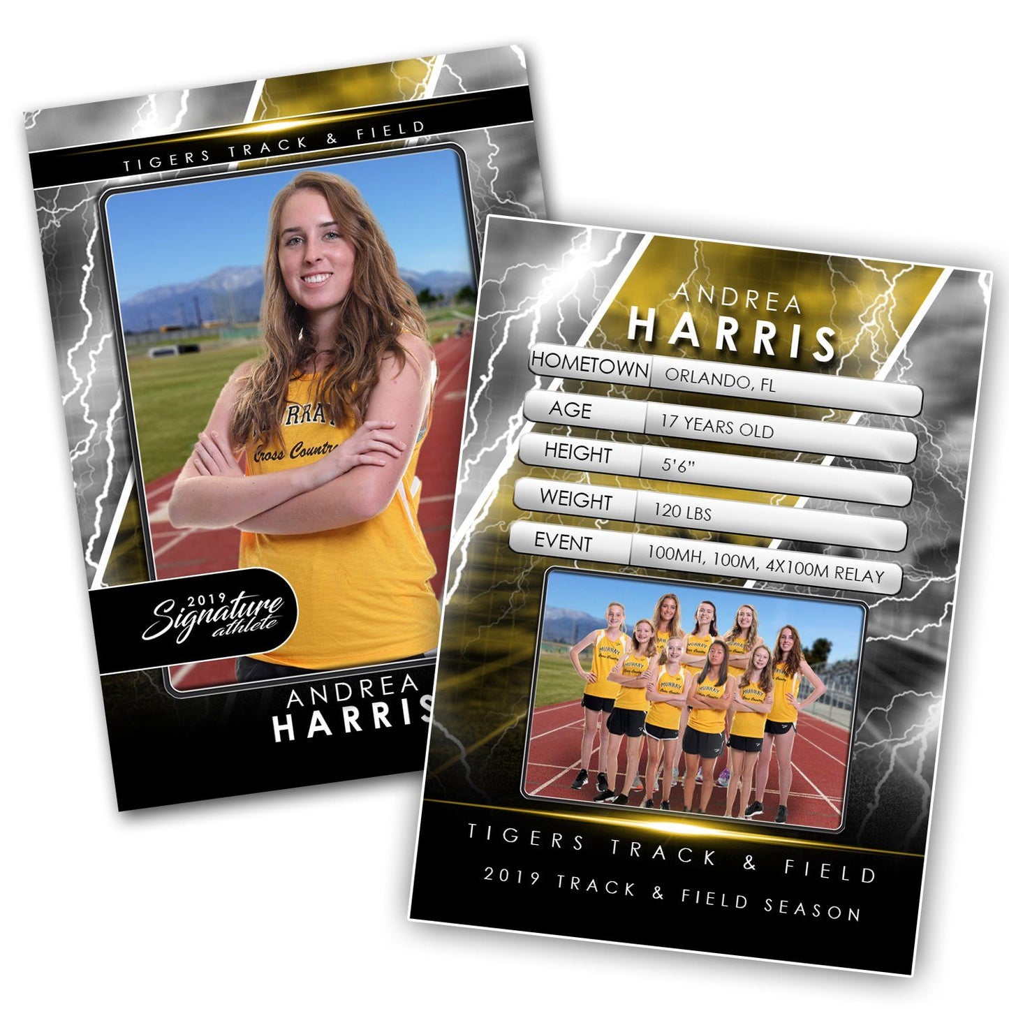 Signature Player - Track & Field - V3 - T&I Drop-In Collection-Photoshop Template - Photo Solutions
