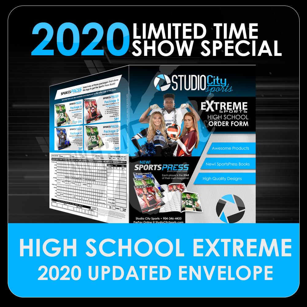 2020 Special - Extreme High School Sports 11"x17" Envelope Template-Photoshop Template - PSMGraphix