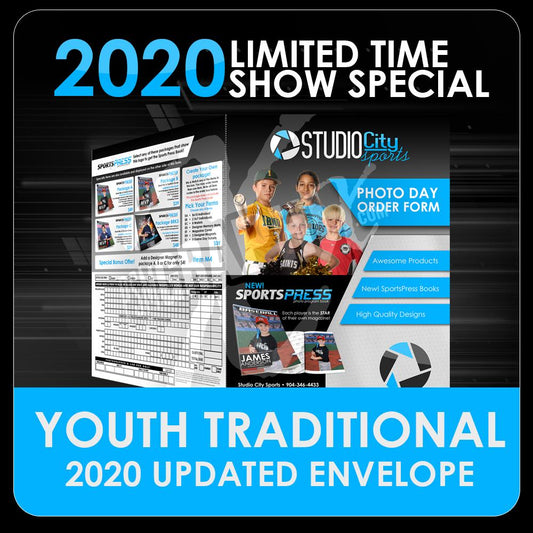 2020 Special - Traditional Youth Sports 11"x17" Envelope Template-Photoshop Template - PSMGraphix