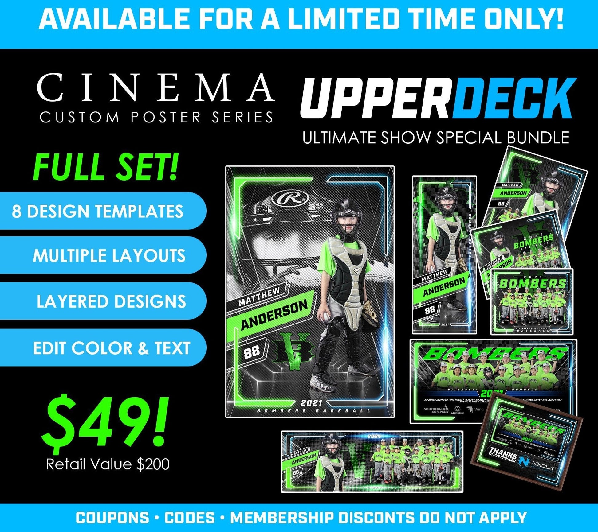 Cinema Series - UPPERDECK FULL SET - 2022 Limited Show Special Offer-Photoshop Template - PSMGraphix