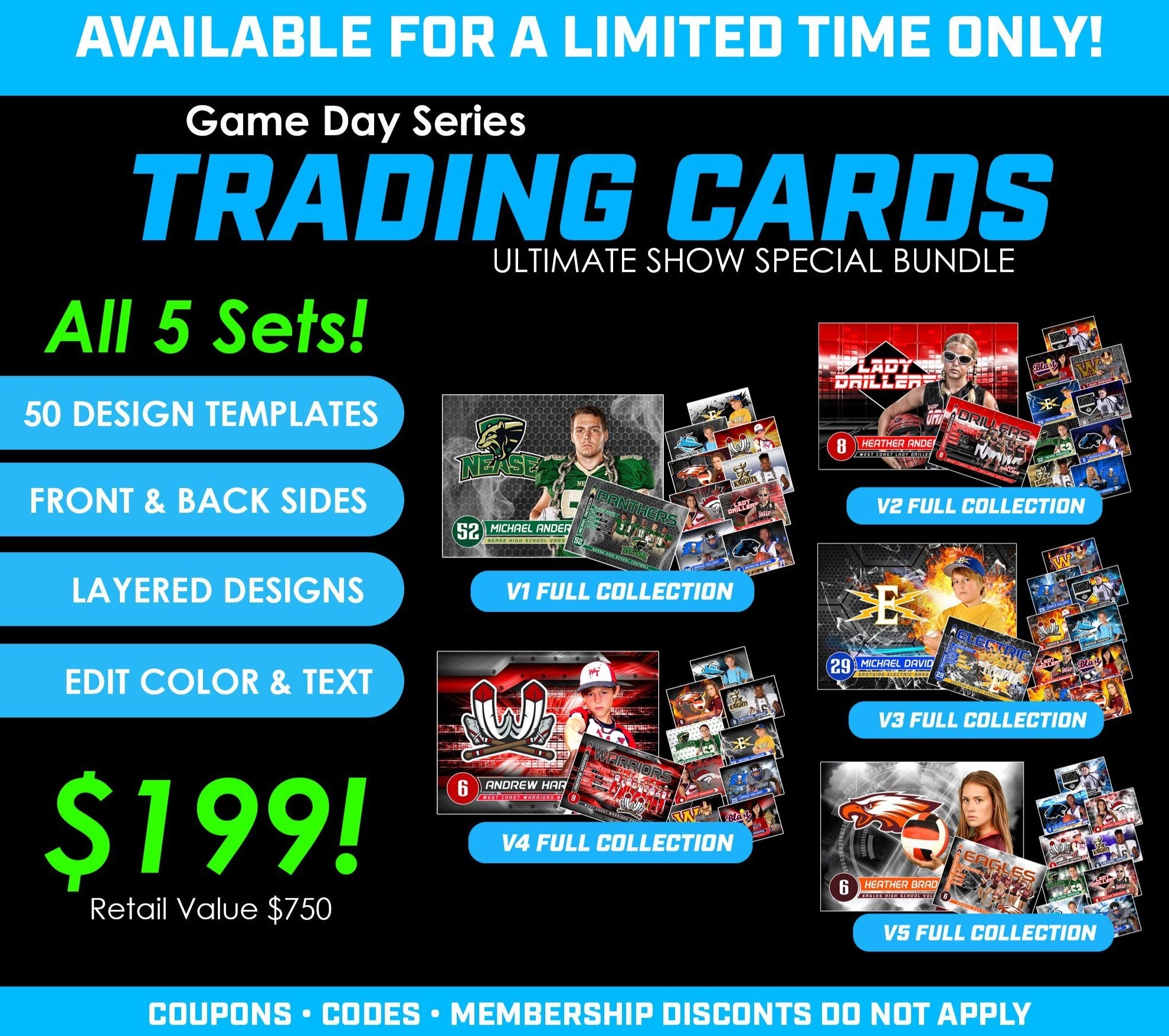 Ultimate Collection - Trading Cards - 2022 Limited Show Special Offer-Photoshop Template - PSMGraphix
