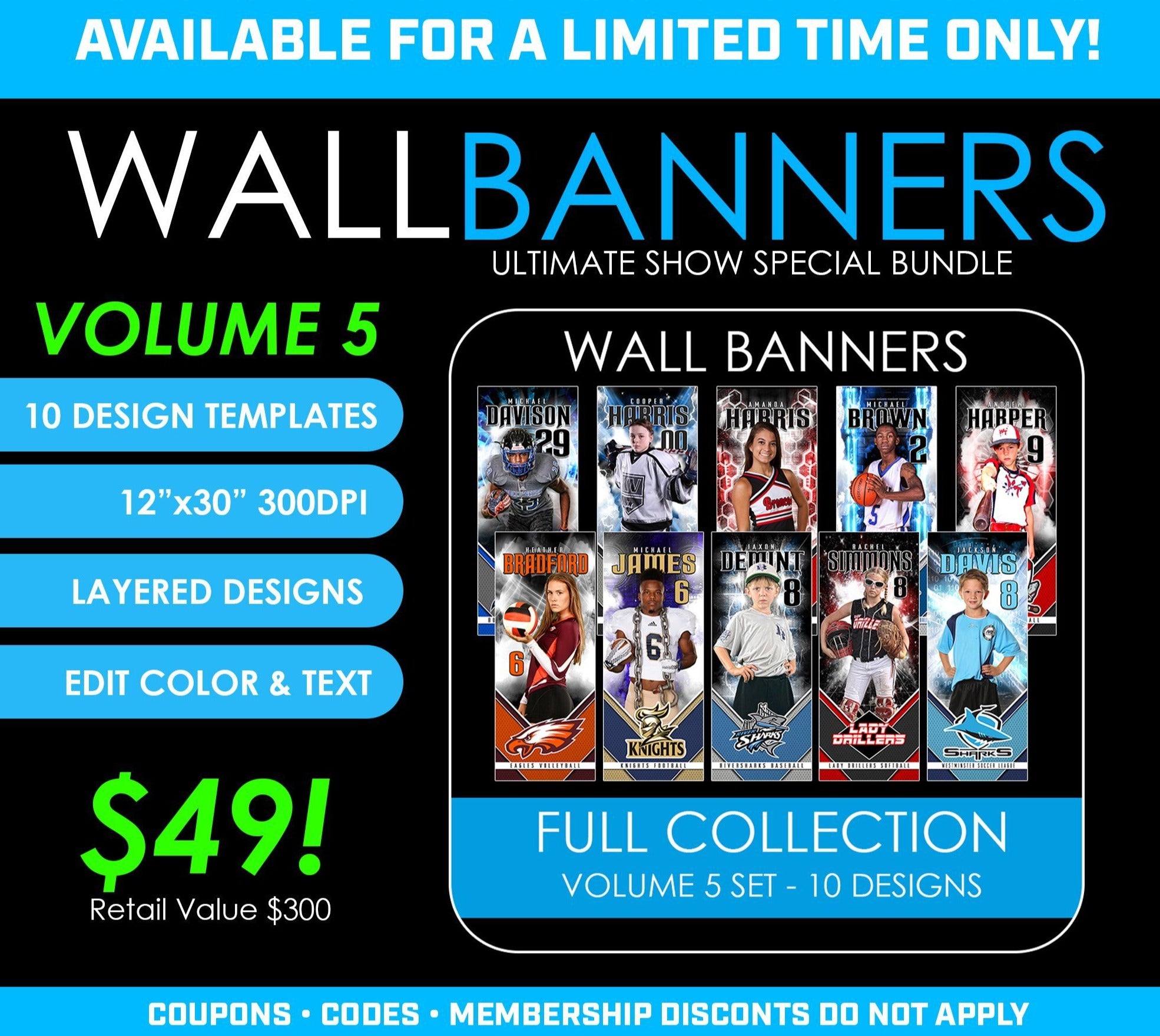 Wall Banners - Volume 5 - 2022 Limited Show Special Offer-Photoshop Template - PSMGraphix