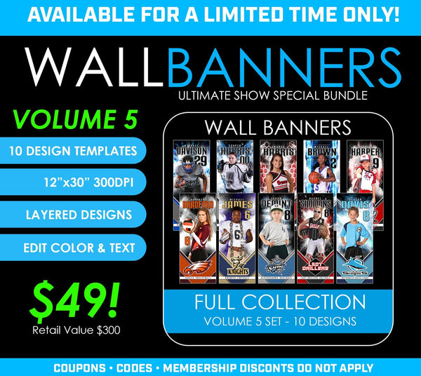 Wall Banners - Volume 5 - 2022 Limited Show Special Offer-Photoshop Template - PSMGraphix