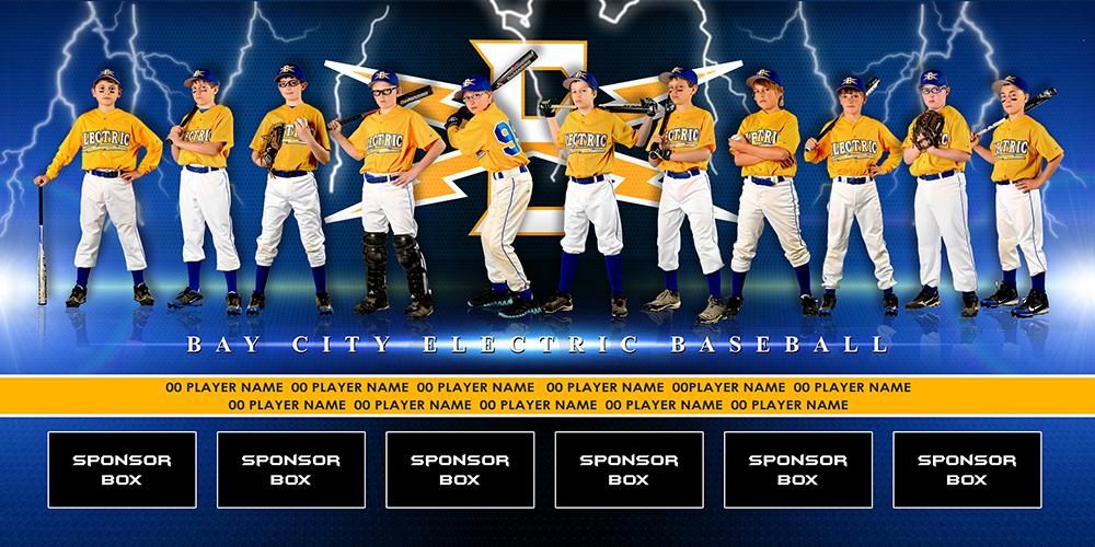 Electric v.2 - Team Field Banner-Photoshop Template - Photo Solutions