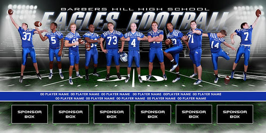 Friday Lights v.2 - Team Field Banner-Photoshop Template - Photo Solutions