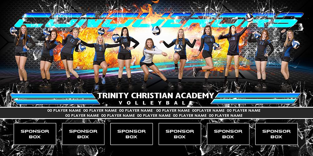 Grid Fire v.3 - Team Field Banner-Photoshop Template - Photo Solutions