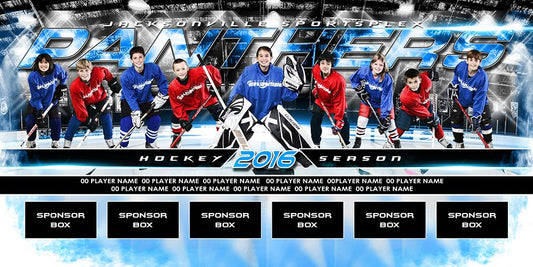 Ice Hockey v.6 - MVP Series - Team Field Banner-Photoshop Template - Photo Solutions