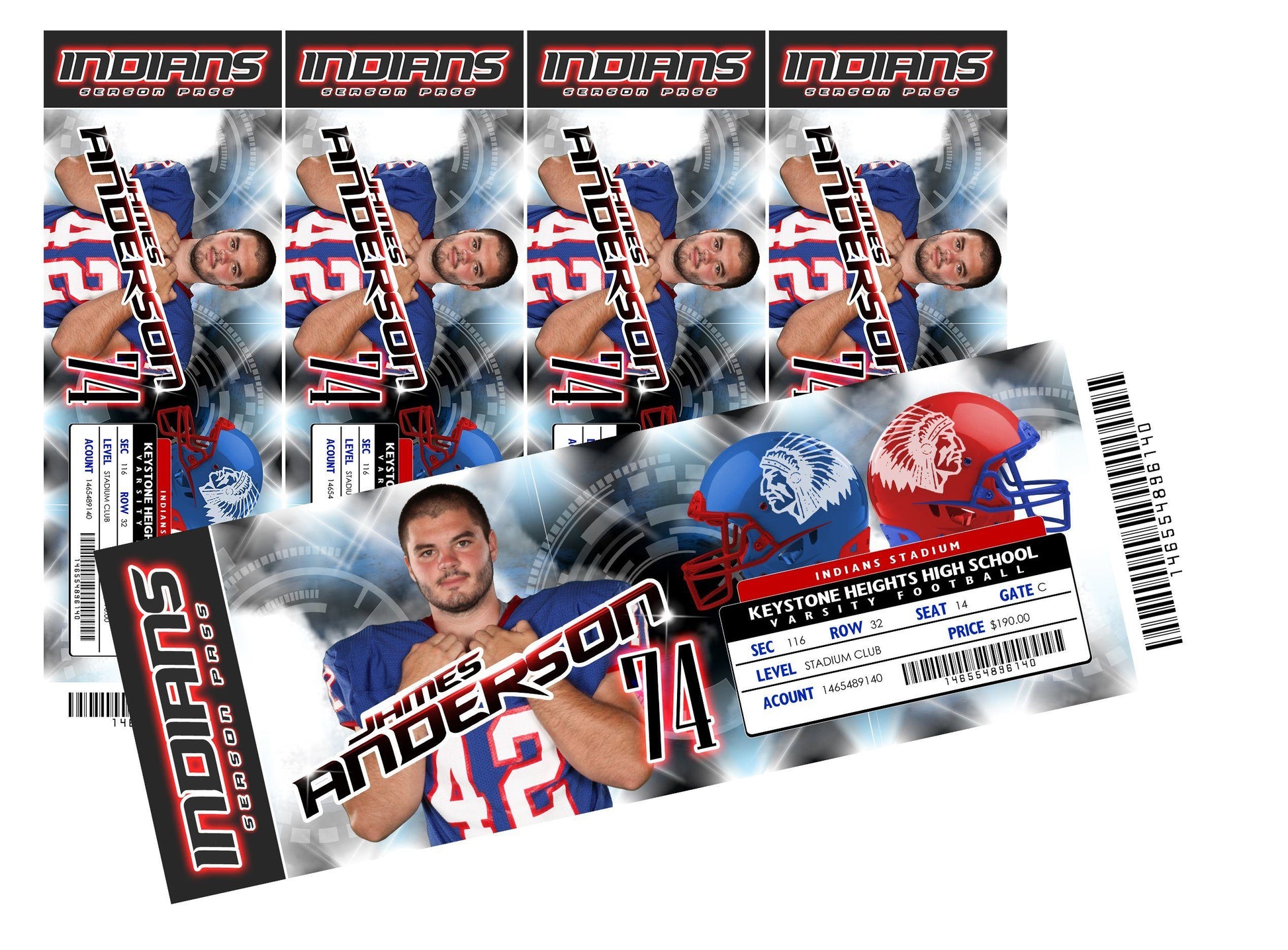 Light Storm - V.5 - Game Day Ticket - Panoramic-Photoshop Template - Photo Solutions
