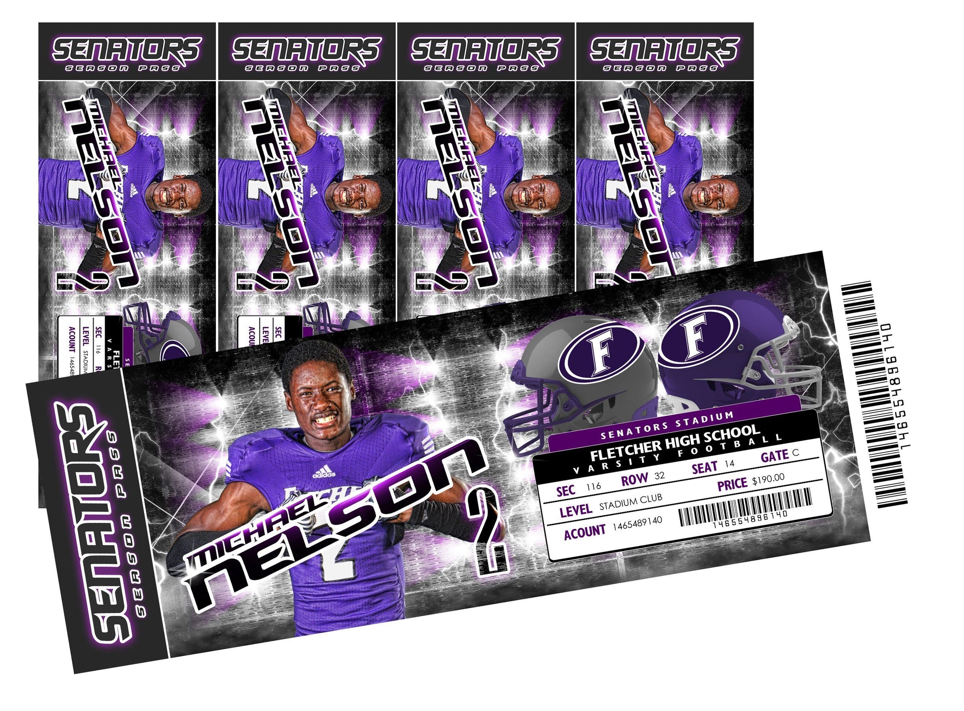 Spark - V.5 - Game Day Ticket - Panoramic-Photoshop Template - Photo Solutions