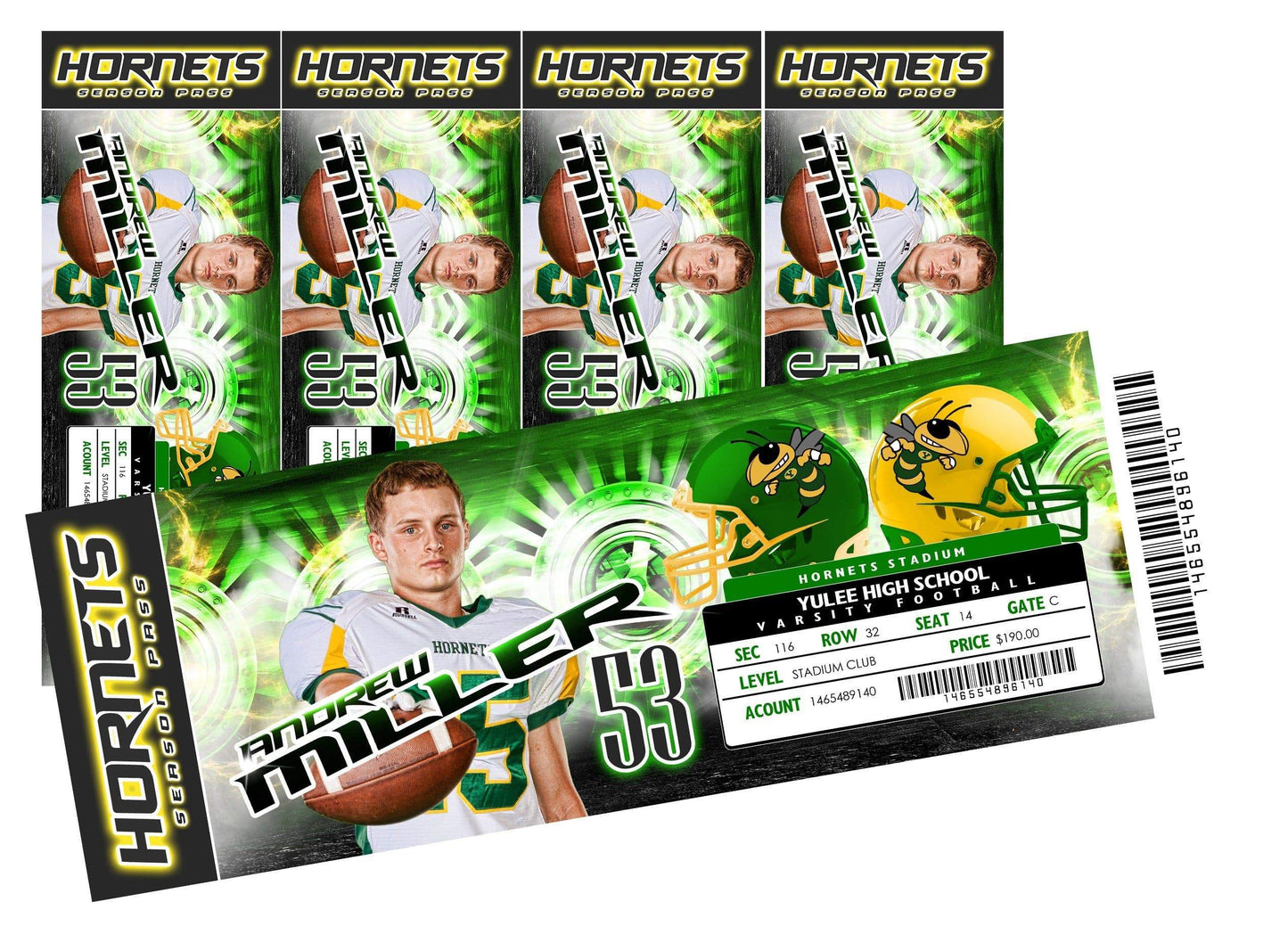 Turbine - V.5 - Game Day Ticket - Panoramic-Photoshop Template - Photo Solutions