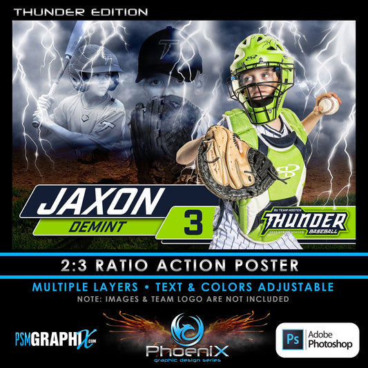 Thunder - Phoenix Series - Composite Poster/Banner-Photoshop Template - PSMGraphix