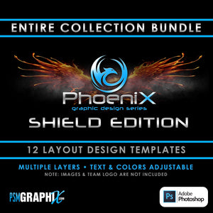 SHIELD - Phoenix Series - Full Collection Bundle-Photoshop Template - PSMGraphix
