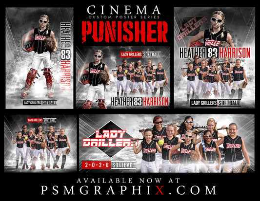 Punisher - Cinema Series - Full Collection-Photoshop Template - PSMGraphix