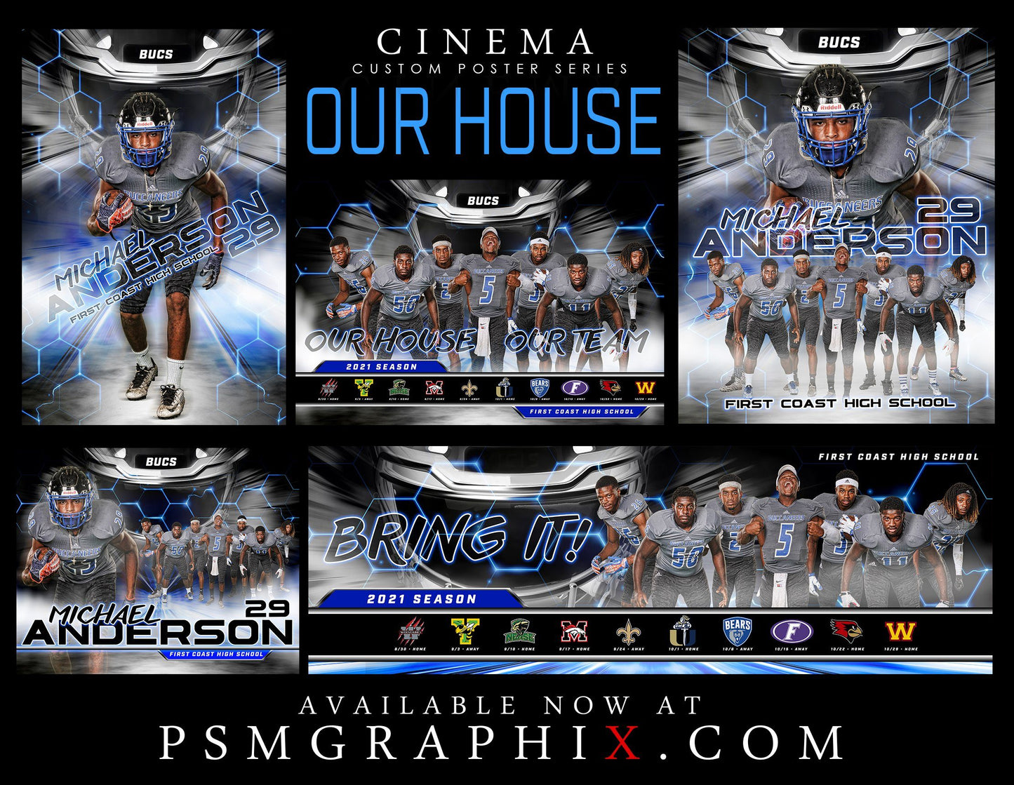 Our House - FULL Collection - Cinema Series - Game Time Collection-Photoshop Template - PSMGraphix