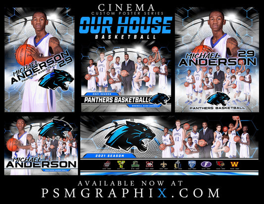 Our House - Basketball - FULL Collection -  Cinema Series - Game Time Collection-Photoshop Template - PSMGraphix