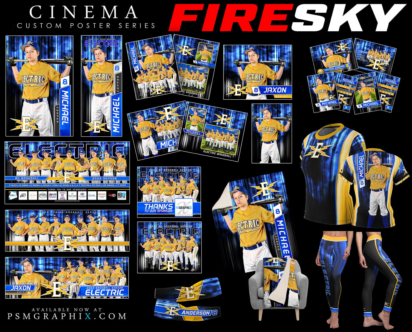 Fire Sky - Cinema Series - Full Collection-Photoshop Template - PSMGraphix
