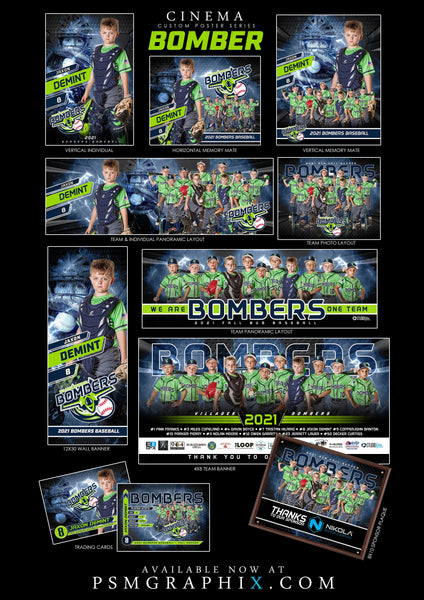 Bomber - Cinema Series FULL Collection-Photoshop Template - PSMGraphix