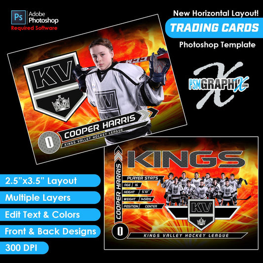 Blast - V2 - Game Day Trading Card Template-Photoshop Template - PSMGraphix
