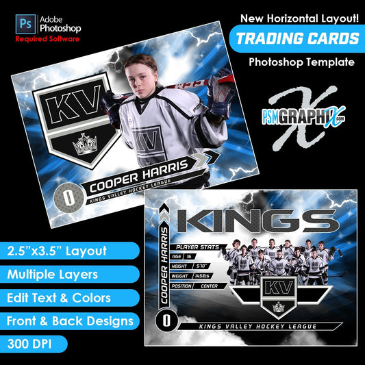 Fusion - V5 - Game Day Trading Card Template-Photoshop Template - PSMGraphix