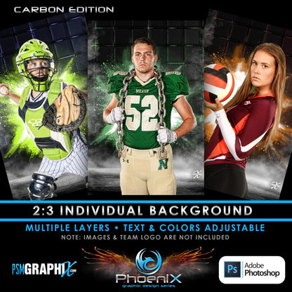 CARBON - Phoenix Series - Full Collection Bundle-Photoshop Template - PSMGraphix