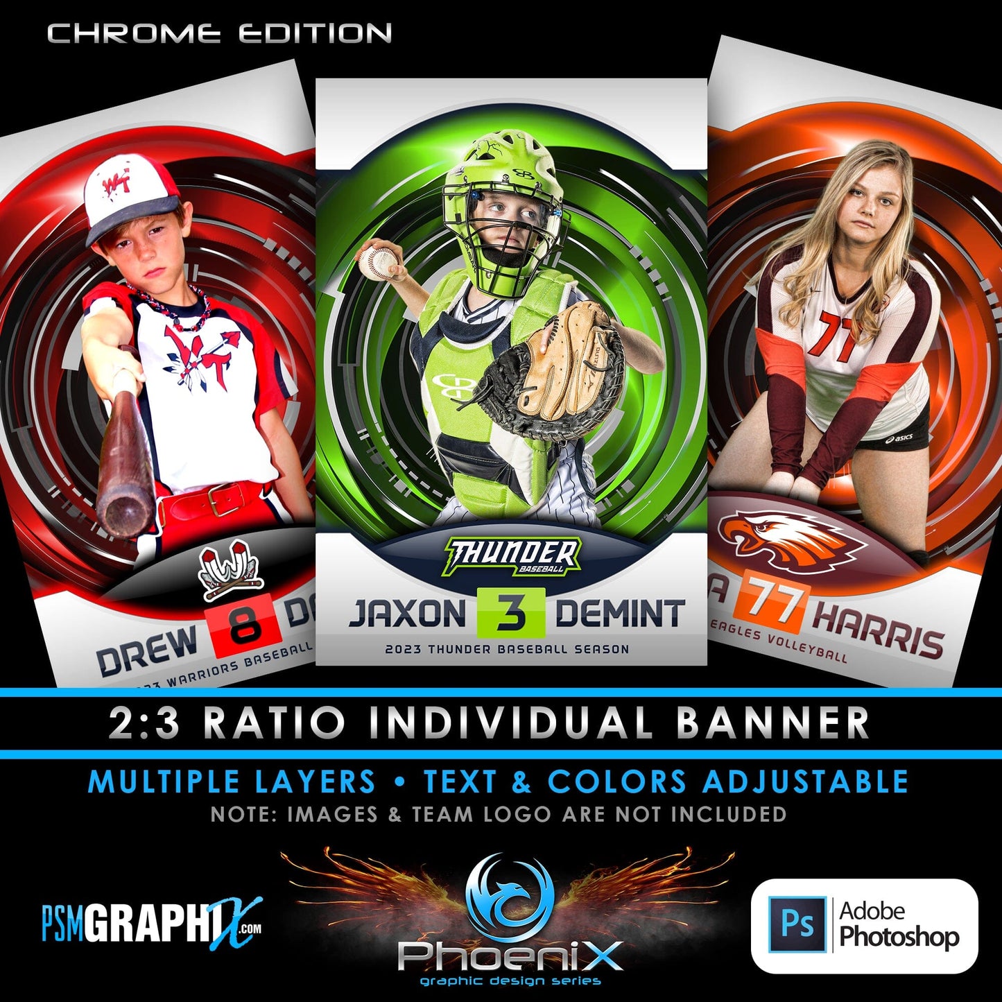 CHROME - Phoenix Series - Poster/Banner Template-Photoshop Template - PSMGraphix