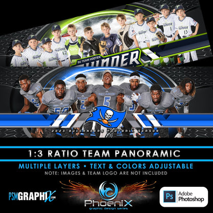 Portal Edition - Phoenix Series - Team Panoramic-Photoshop Template - PSMGraphix