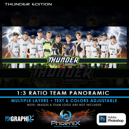 Thunder - Phoenix Series - Team Panoramic-Photoshop Template - PSMGraphix