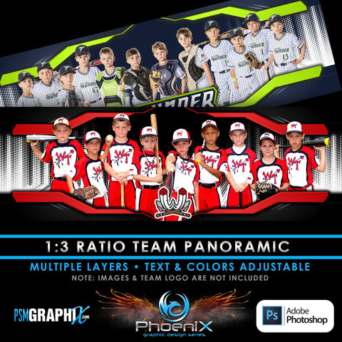 SHIELD - Phoenix Series - Team Panoramic-Photoshop Template - PSMGraphix