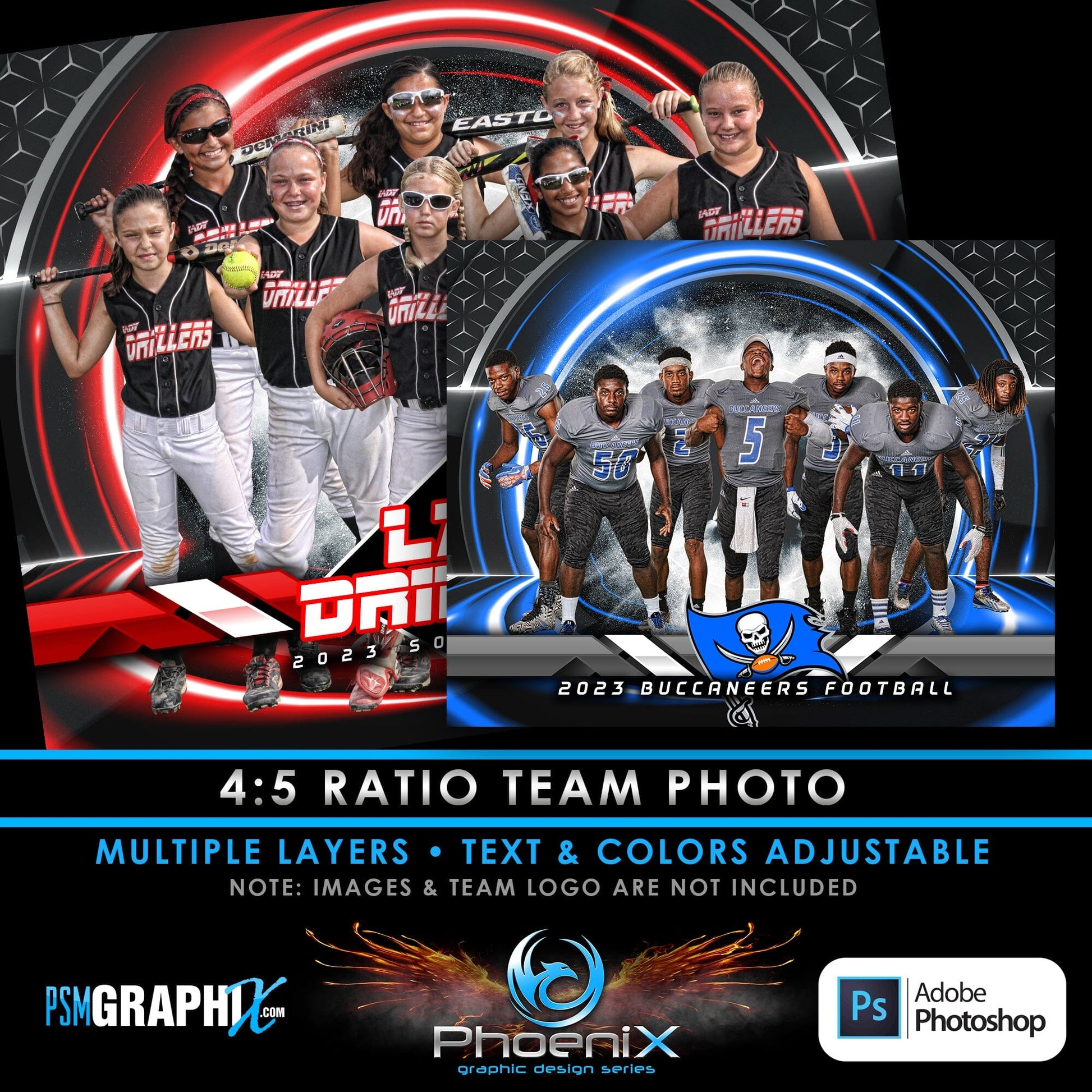 Portal Edition - Phoenix Series - Team Print/Poster/Banner-Photoshop Template - PSMGraphix
