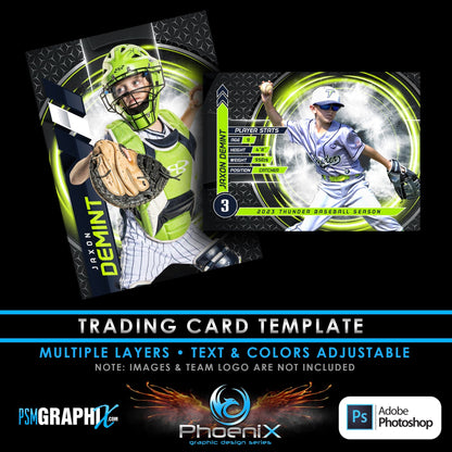 Portal Edition - Phoenix Series - Trading Card Template-Photoshop Template - PSMGraphix
