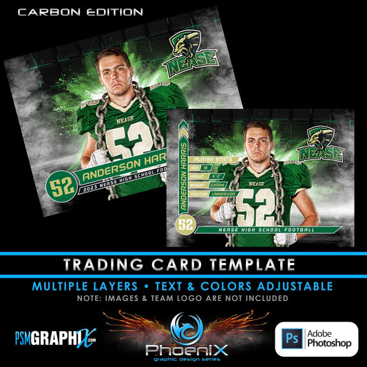 Carbon - Phoenix Series - Trading Card Template-Photoshop Template - PSMGraphix