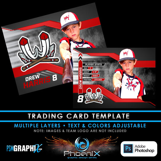 SHIELD - Phoenix Series - Trading Card Template-Photoshop Template - PSMGraphix