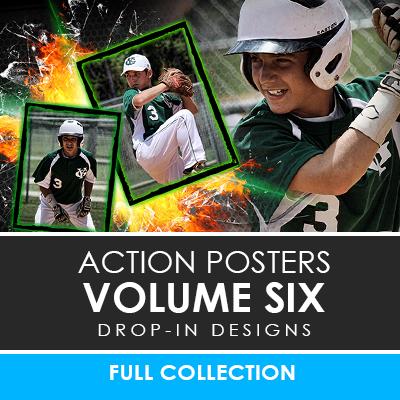 06 - Action Drop-In Poster/Banner Template Set - Volume 6 – PSMGraphix