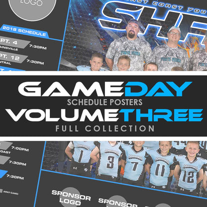 ULTIMATE LIMITED TIME OFFER! Game Day Schedule Full Collection-Photoshop Template - PSMGraphix