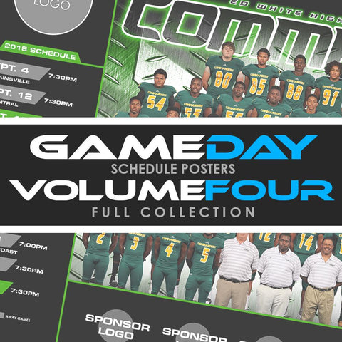 04 - Game Day Season Schedule Collection - Volume 4-Photoshop Template - Photo Solutions