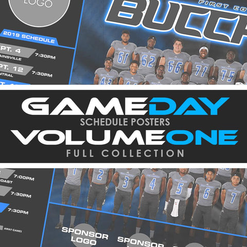 01 - Game Day Season Schedule Collection - Volume 1-Photoshop Template - Photo Solutions